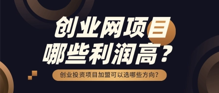 创业网项目哪些利润高？创业投资项目加盟可以选哪些方向？(创业网都有哪些)